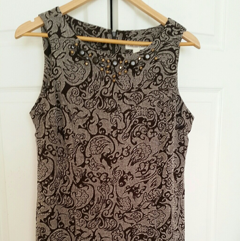 Coldwater Creek Printed Tweed Dress - Size 10
